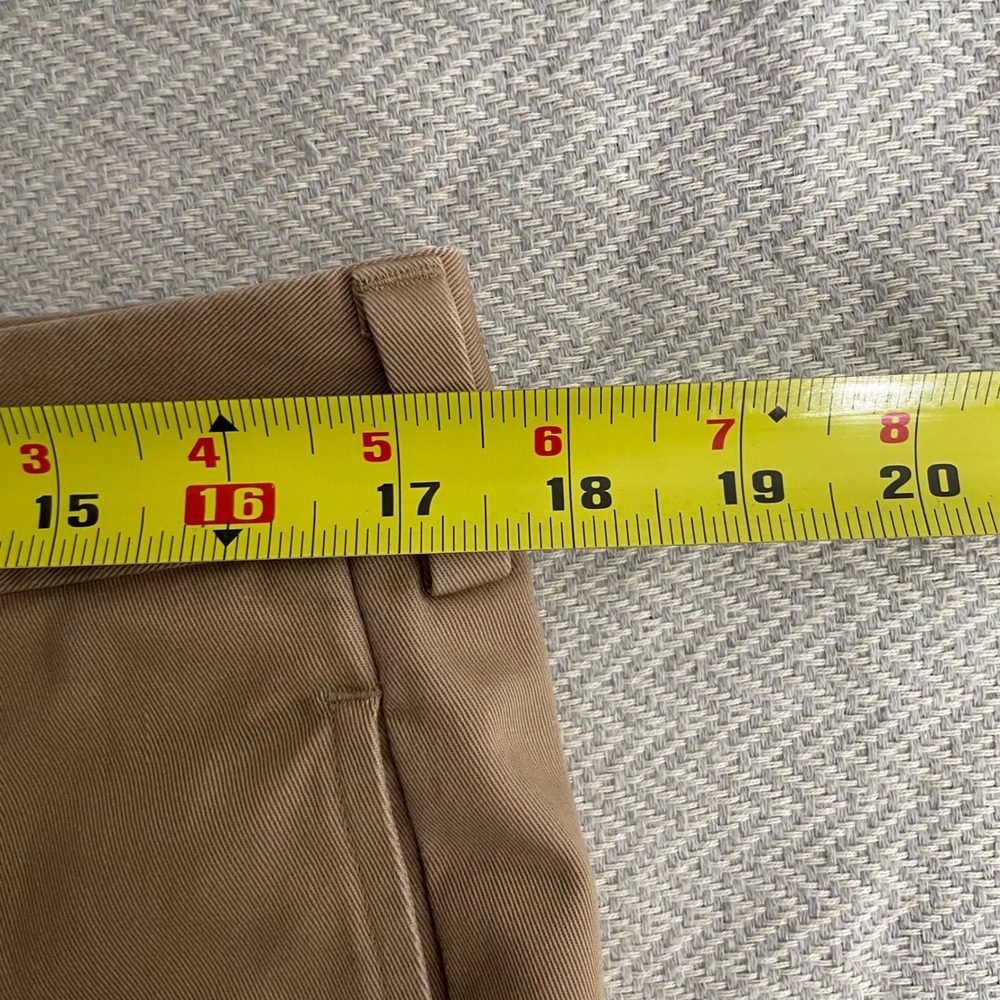 LL Bean Standard Fit Chinos Mens 33x34 Khaki Tan Cotton Business Casual Office - Picture 7 of 10